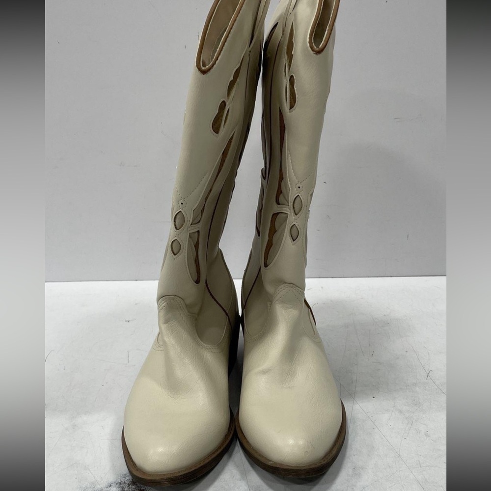 NWT Altar’d State Monarch White and Tan Cowboy Boots - Picture 4 of 7